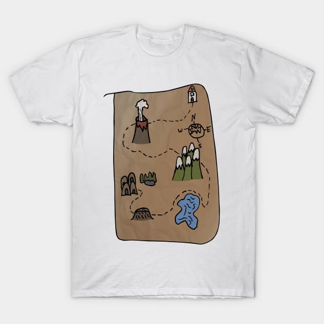 Treasure Map by Kids (colour) T-Shirt by SpookyMeerkat